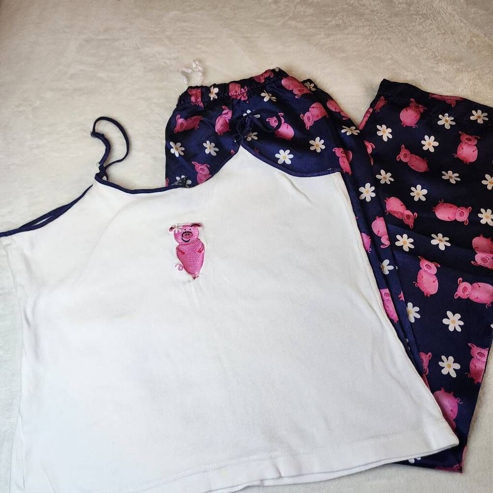 Rue 21 Women's 2 Piece Pajama Set With Pigs Size XL
